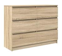 vidaXL Buffet chêne Sonoma 100x35x76 cm Bois d'ingénierie, Armoire de Rangement, Meuble d'entrée, Meuble d'appoint, Meuble de Rangement de Cuisine