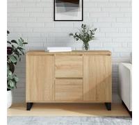 vidaXL Buffet, Armoire Latérale avec Pieds, Meuble de Rangement, Organisateur de Salon Salle de Séjour Intérieur, Chêne 827215