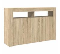 vidaXL Buffet Chêne Sonoma 116 x 30 x 75 cm Bois d'ingénierie, Buffet rectangulaire Moderne pour Salon, Design Minimaliste, Meuble organisé, Rangement Pratique