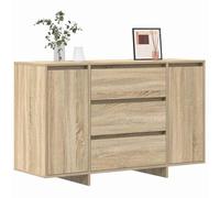 vidaXL Buffet Chêne Sonoma 120 x 41 x 75 cm Bois d'ingénierie | Pas mal de tiroirs et d'étagères pour ranger tous vos petits trucs, Fait en bois d'ingénierie solide,