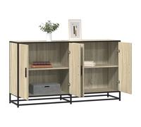 Vidaxl Buffet Chêne Sonoma 134x35x76 Cm Bois D'ingénierie Marron