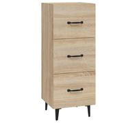 Vidaxl Buffet Chêne Sonoma 34,5x34x90 Cm Bois D'ingénierie Multicolore