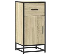 vidaXL Buffet chêne sonoma 35,5x35x76 cm bois d'ingénierie et métal, armoire de rangement, meuble d'entrée, meuble d'appoint 848960