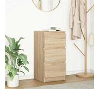 vidaXL Buffet chêne Sonoma – Bois d'ingénierie 37,5x35x76 cm – Marron G