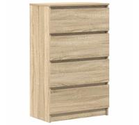 vidaXL Buffet 4 tiroirs Chêne Sonoma 60x35x98,5 cm Bois d'ingénierie