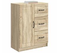 vidaXL Buffet Chêne Sonoma 66 x 34,5 x 87 cm Bois d'ingénierie, Buffet élégant, Design rectangulaire, Rangement Moderne, Un Grand Espace pour Tout Organiser à la Maison
