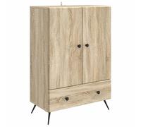 vidaXL Buffet Chêne Sonoma 66 x 34,5 x 95 cm Bois d'ingénierie, Buffet Rectangle élégant, vaisselier spacieux, ajout Pratique au Salon, Mise à Niveau du mobilier Minimaliste.