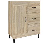 vidaXL Buffet armoire latérale Meuble de rangement Chêne Sonoma 69,5×34×90 cm Bois d'ingénierie