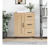 Vidaxl Buffet Chêne Sonoma 69,5x34x90 Cm Bois D'ingénierie Multicolore