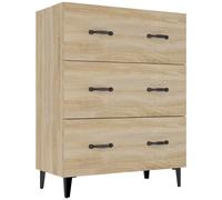 Vidaxl Buffet Chêne Sonoma 69,5x34x90 Cm Bois D'ingénierie Multicolore