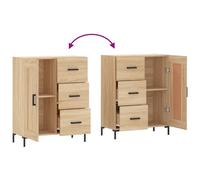 Vidaxl Buffet Chêne Sonoma 69,5x34x90 Cm Bois D'ingénierie Multicolore