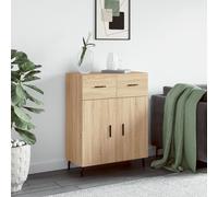 vidaXL Buffet, Armoire avec Pieds, Meuble de Rangement avec Portes, Organisateur de Salon Intérieur, Moderne, Chêne Sonoma Bois d'Ingénierie