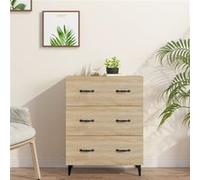 vidaXL Buffet chêne sonoma 69,5x34x90 cm bois d'ingénierie812162 Brun G