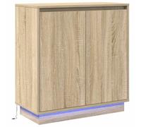 vidaXL Buffet avec LED en chêne Sonoma - 71 x 34,5 x 75 cm - Fabriqué en Bois d'ingénierie
