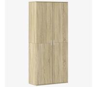 vidaXL Buffet chêne Sonoma 80 x 35 x 180 cm en bois multicouche, meuble de rangement latéral
