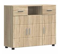 vidaXL Buffet Chêne Sonoma 88.5 x 30.5 x 73 cm Bois d'ingénierie, Organisateurs stylés, Meuble Moderne pour Salon, Solutions de Rangement, armoires contemporaines, idées Design minimalistes