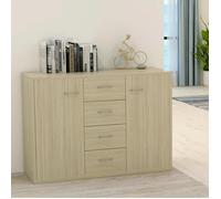 vidaXL Buffet Chêne Sonoma 88x30x65 cm Aggloméré avec tiroir