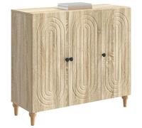 vidaXL Buffet Chêne Sonoma 89 x 34,5 x 80 cm Bois d'ingénierie, Salon Moderne, rectangulaire, Grand Espace de Rangement, Cabinet de Cuisine Minimaliste, Design Contemporain, mobilier Utilitaire