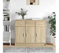 vidaXL Buffet chêne sonoma 91x28x75 cm bois d'ingénierie 823011