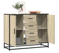 vidaXL Buffet chêne sonoma 92x35x76 cm bois d'ingénierie, meuble de rangement, meuble de rangement de cuisine, meuble de 3300826