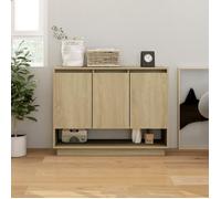 Buffet Armoire Rangement Salle de Séjour Chêne Fumé Bois d'Ingénierie vidaXL