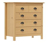vidaXL Buffet Commode Armoire Latérale Meuble de Rangement avec 5 Tiroirs Armoire de Rangement Maison Intérieur 79x40x80 cm Bois de Pin Solide