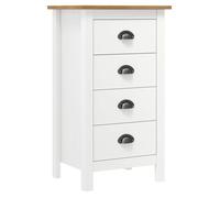 Vidaxl Buffet Hill Blanc 46x35x80 Cm Bois De Pin Solide Blanc