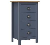 vidaXL Buffet Commode Dressoir avec 4 Tiroirs Meuble de Rangement Armoire Latérale Armoire de Rangement Gris 46x35x80 cm Bois de Pin Solide 288913 Gris G