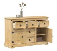 Vidaxl Buffet Corona 112x40x75 Cm Bois Massif De Pin Marron