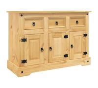 vidaXL Buffet Corona Marron 112x44x78 cm Bois Massif pin Mexicain, Meuble de Rangement, Meuble de Rangement de Cuisine, Meuble de Rangement de Salon