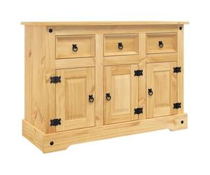 vidaXL Buffet Corona Marron 112x44x78 cm Bois Massif pin Mexicain, Meuble de Rangement, Meuble de Rangement de Cuisine, Meuble de Rangement de Salon