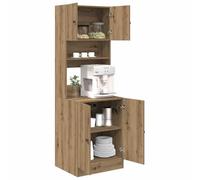 vidaXL Armoire de cuisine chêne Artisanal 60×50×180 cm – moderne, étagères, rangement pratique