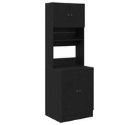 vidaXL Buffet de Cuisine avec Porte 2 pcs Chêne Noir 60 x 50 x 180 cm, Rangement spacieux, Buffet rectangulaire Moderne, Organisateur Chic pour la Salle à Manger, Meuble Efficace