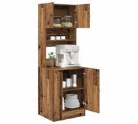 vidaXL Armoire de cuisine patinée en bois d'ingénierie 60x50x180 cm 4 portes avec étagère