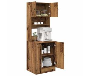 vidaXL Buffet de Cuisine Bois Ancien 60 x 50 x 180 cm | Profitez d'un max d'espace pour tous vos trucs, que ce soit des ustensiles, de la vaisselle ou des objets décoratifs,