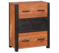 VIDAXL Buffet en acacia massif marron 55 x 30 x 75 cm - style campagne, verni