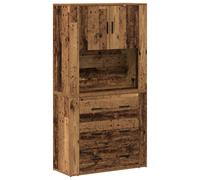 Buffet Haut Armoire Salon Salle de Séjour Gris Béton Bois d'Ingénierie vidaXL