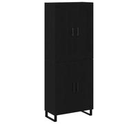vidaXL Buffet en chêne Noir 69.5x34x180 cm en Bois d'ingénierie