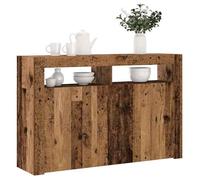 vidaXL Buffet et lumières LED vieux bois 115,5x30x75cm bois ingénierie, armoire de buffet, armoire de rangement, armoire de 856363