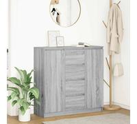 vidaXL Buffet et tiroirs sonoma gris 100,5x35x98,5cm bois d'ingénierie