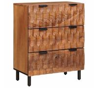 vidaXL Buffet Finition Acacia Brun 60 x 33,5 x 75 cm, Buffet Moderne en Bois de Mangue, Rectangle, Rangement Pratique, Design Minimaliste pour Votre Maison