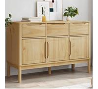 vidaXL Buffet FLORO – bois massif de pin marron cire 114x43x74 cm