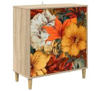 vidaXL Buffet GENNEP Sonoma 69 x 33 x 75 cm Bois d'ingénierie, Buffet rectangulaire Moderne, Grand Espace de Rangement pour Salon et Salle à Manger, Meuble Tendance pour la Maison