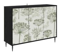 vidaXL Buffet Gotha Chêne Noir 102 x 33 x 76 cm Bois d'ingénierie, Meuble de Rangement pour Salon, Buffet rectangulaire, mobilier Moderne, Solution spacieuse pour la Maison