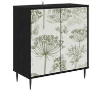 vidaXL Buffet Gotha Chêne Noir 69 x 33 x 76 cm Bois d'ingénierie, Buffet rectangulaire Moderne, Meuble de Rangement Chic pour Salon et Salle à Manger, Solution Pratique pour la Maison