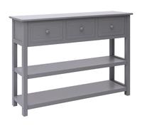 Vidaxl Buffet Gris 108x30x76 Cm Bois De Paulownia Massif Marron