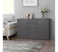 Vidaxl Buffet Gris 120x35,5x75 Cm Aggloméré Gris
