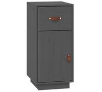 Vidaxl Buffet Gris 34x40x75 Cm Bois Massif De Pin Marron
