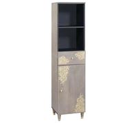 Vidaxl Buffet Gris 38 X 33.5 X 160 Cm Bois De Manguier Massif