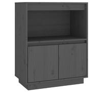 vidaXL Buffet Gris 60x34x75 cm Bois massif de pin